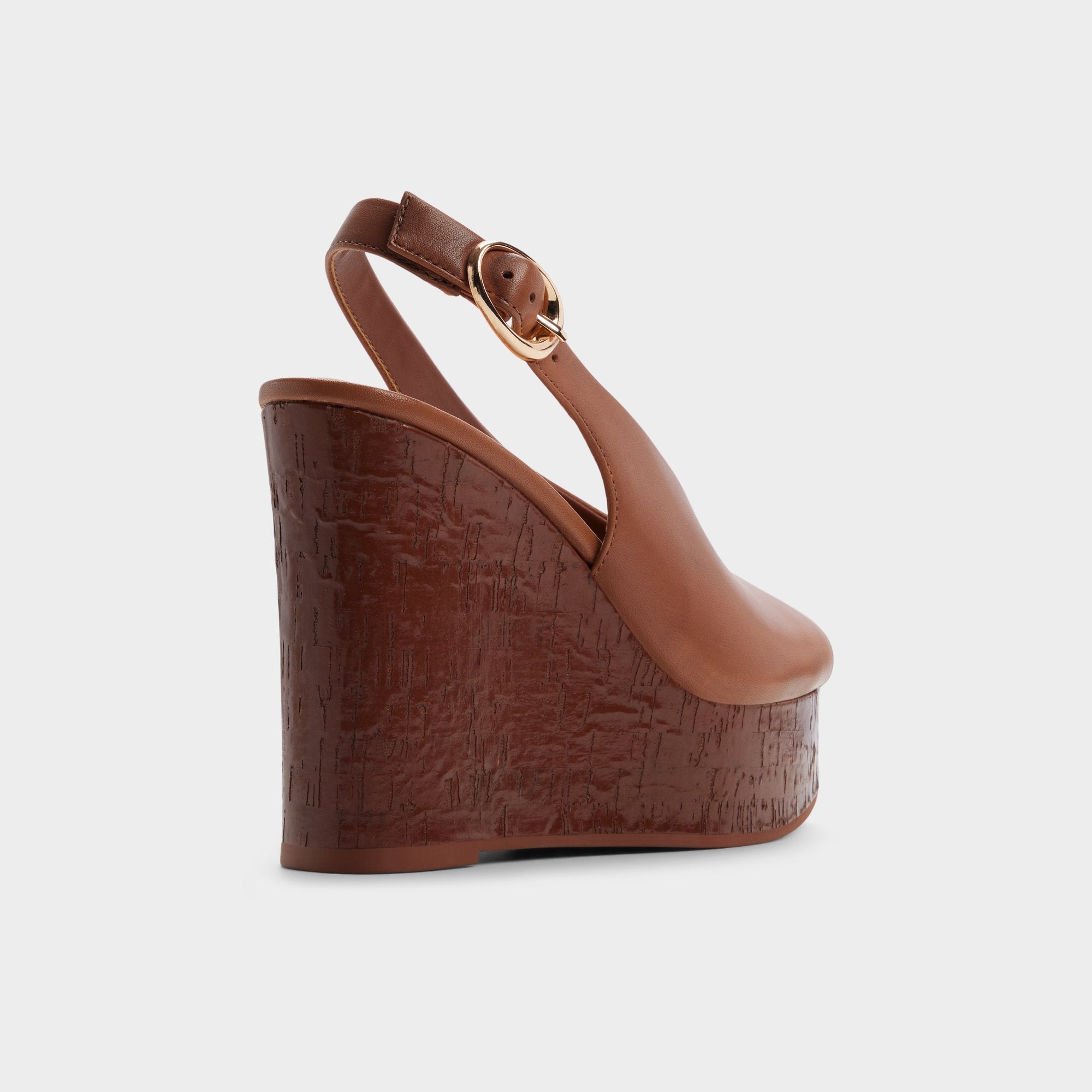 Aldo | Tatianah in Dark Brown - Sling back heeled sandal, Wedge heel