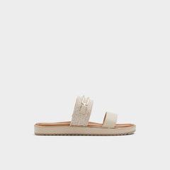 Aldo | Lagoon Other Beige Synthetic Print Women's Footbed sandals - Slide sandal, Footbed sandal