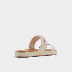 Aldo | Lagoon Other Beige Synthetic Print Women's Footbed sandals - Slide sandal, Footbed sandal