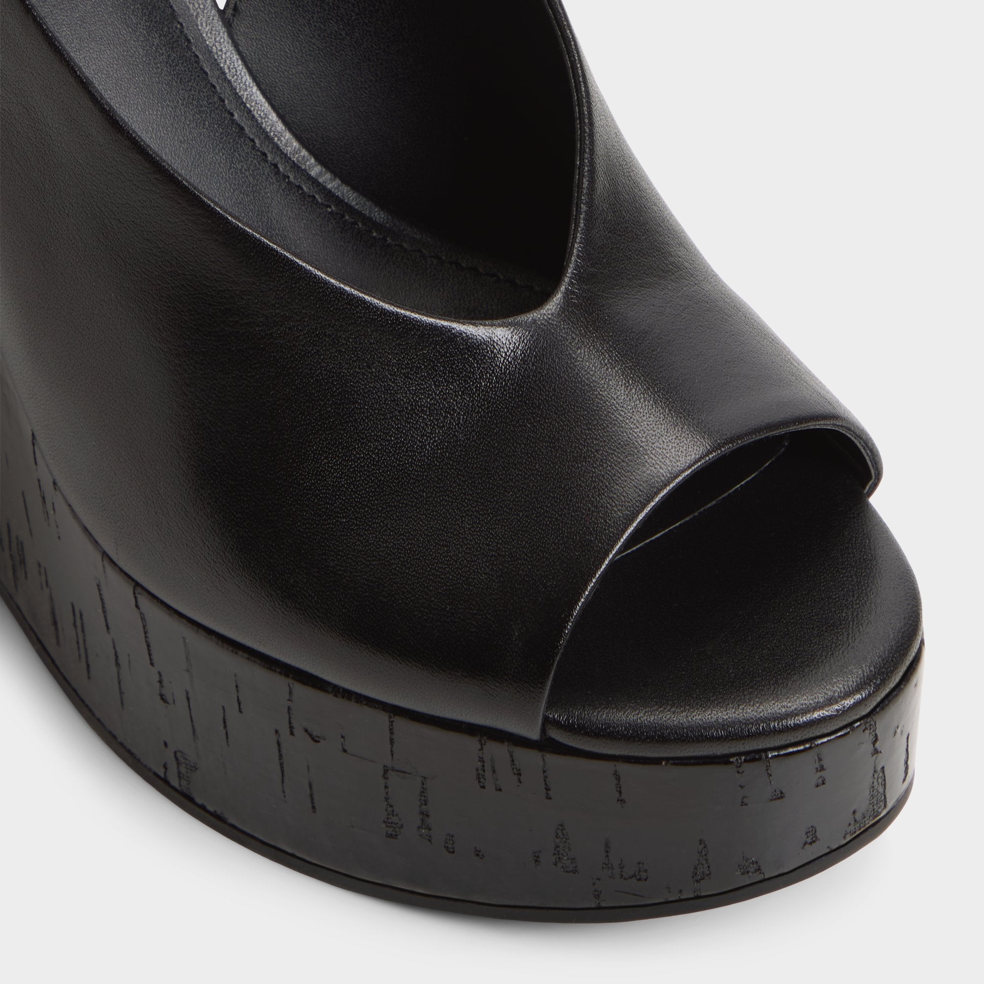 Aldo | Tatianah in Black - Sling back heeled sandal, Wedge heel