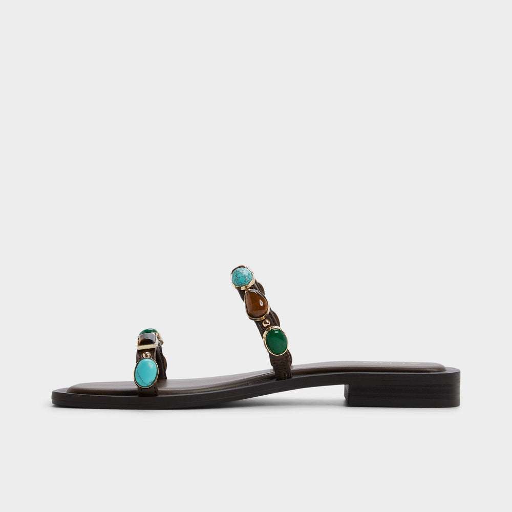 Aldo | Sapphira in Dark Brown 14189967 - Slide sandal
