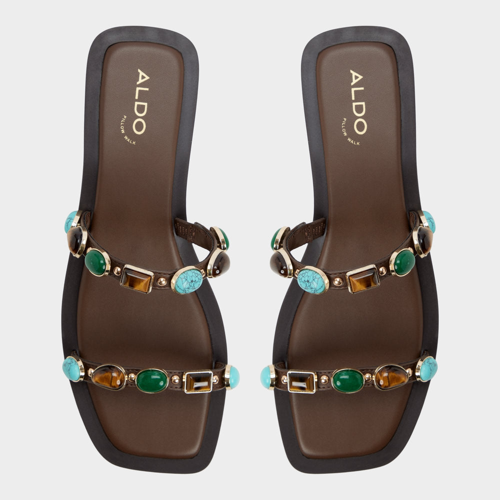 Aldo | Sapphira in Dark Brown 14189967 - Slide sandal