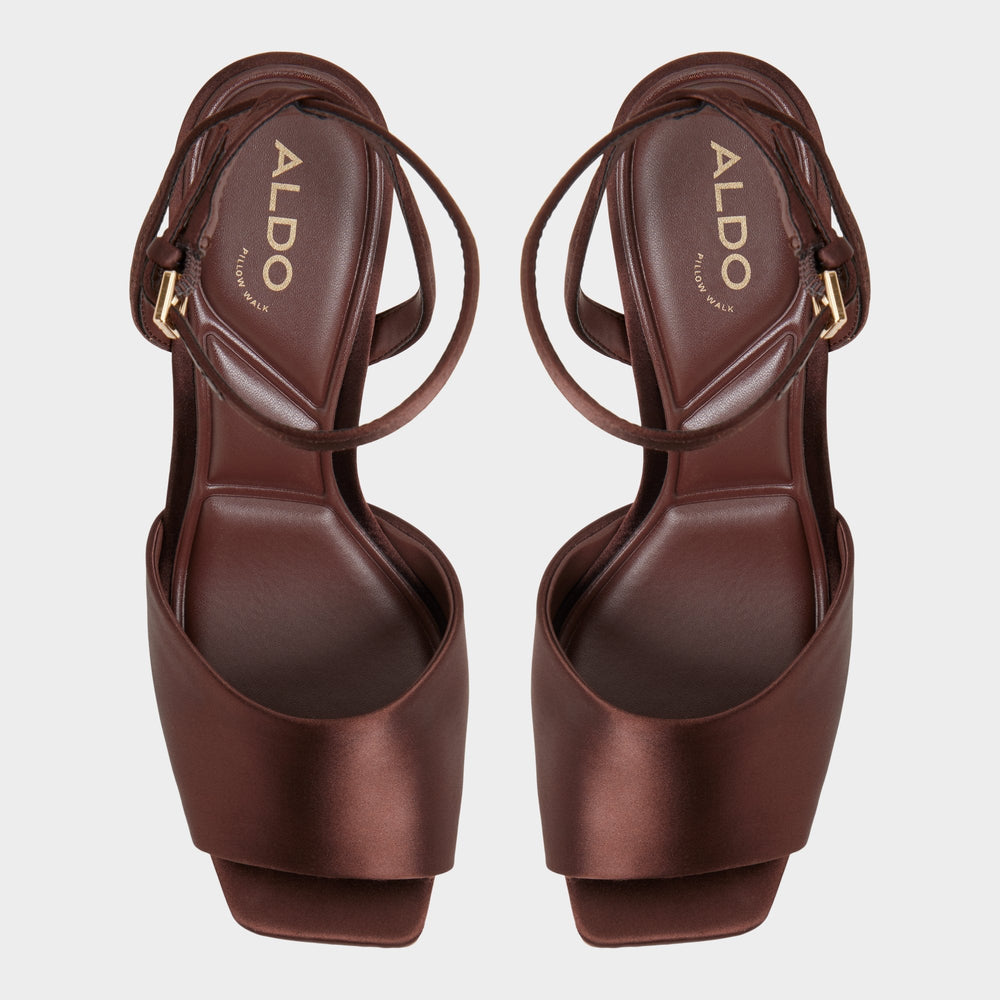 Aldo | Kaiasien in Dark Brown 14151897 - Strappy heeled sandal, Stiletto heel