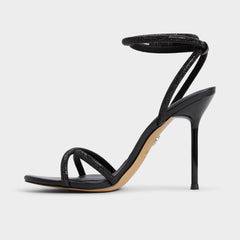 Aldo | Manaelden Black Women's Strappy sandals - Strappy heeled sandal, Stiletto heel