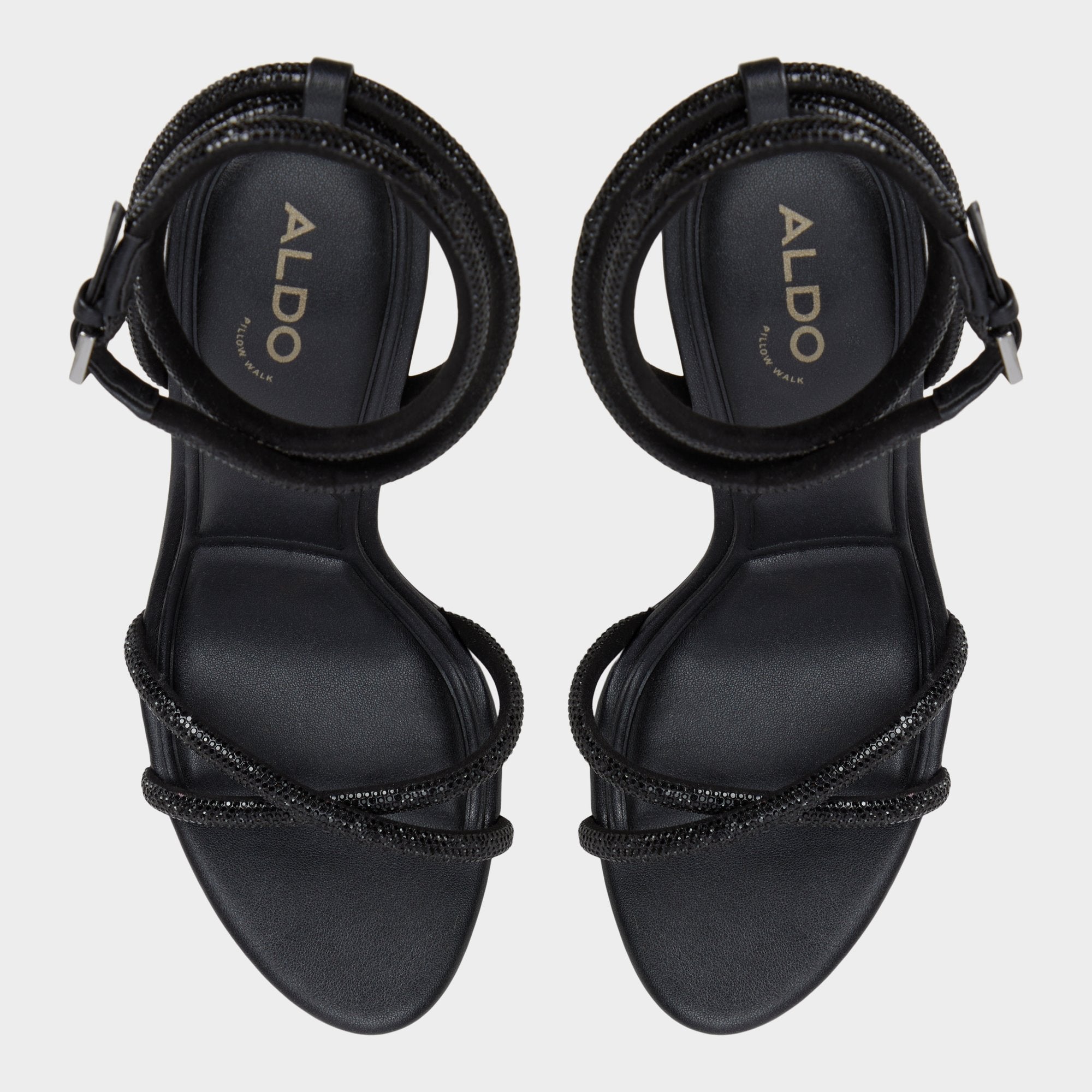 Aldo | Manaelden Black Women's Strappy sandals - Strappy heeled sandal, Stiletto heel