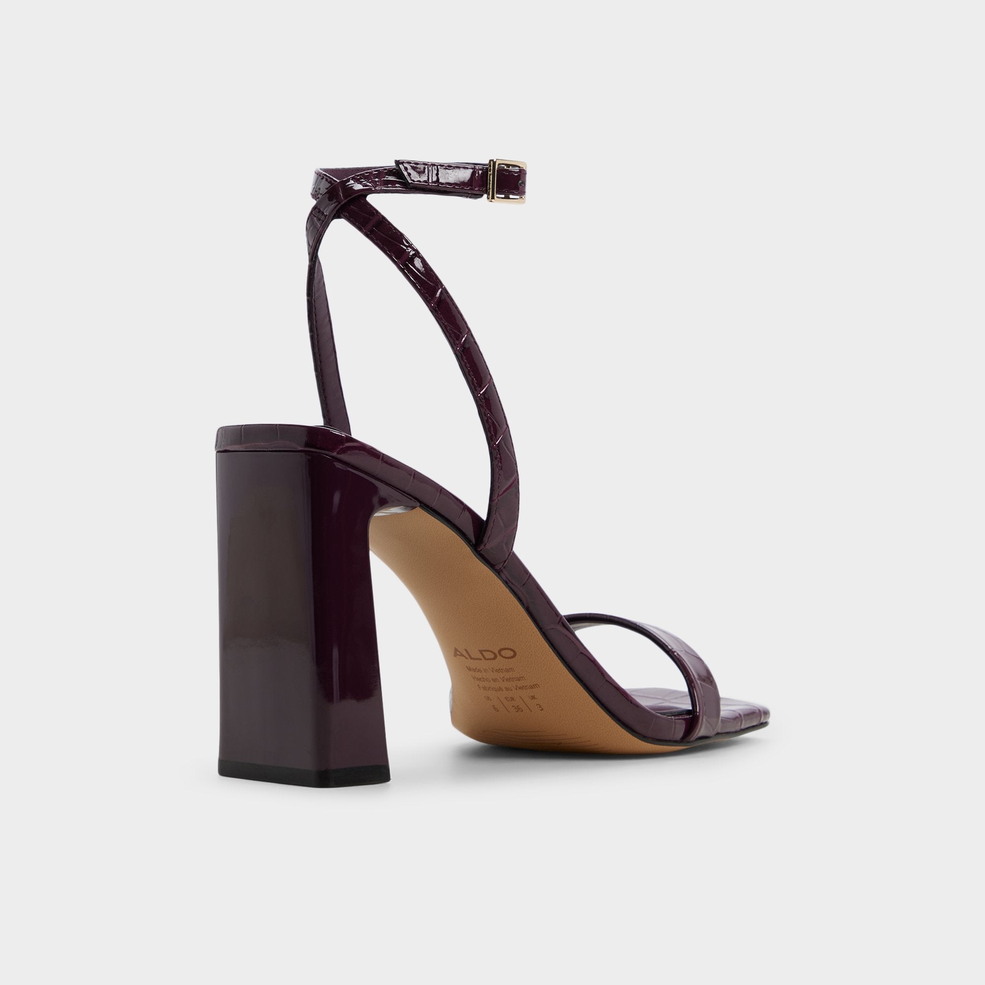Aldo | Azzira in Bordo - Strappy heeled sandal, Block heel