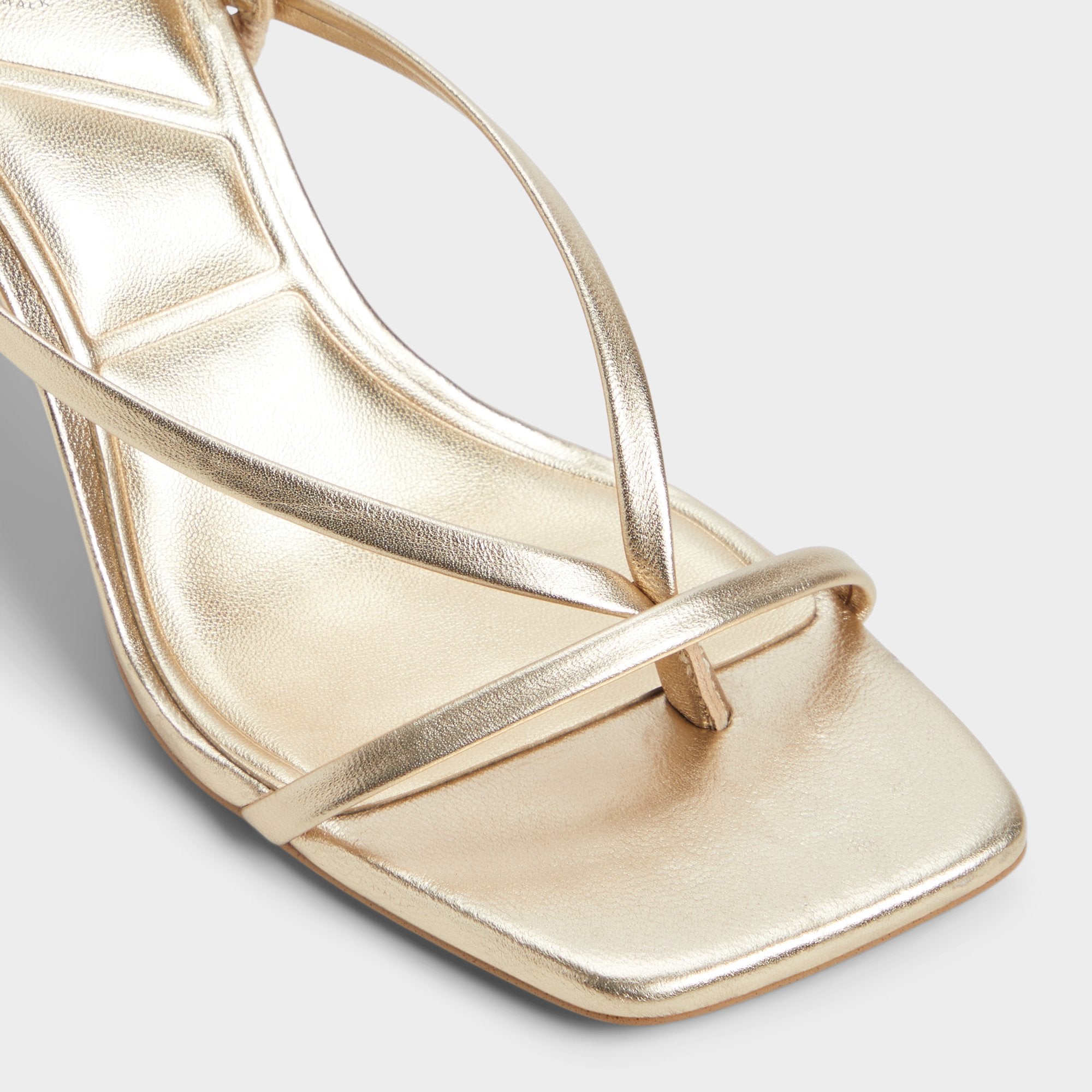 Aldo | Riva Gold Women's Strappy sandals - Sling back heeled sandal, Stiletto heel