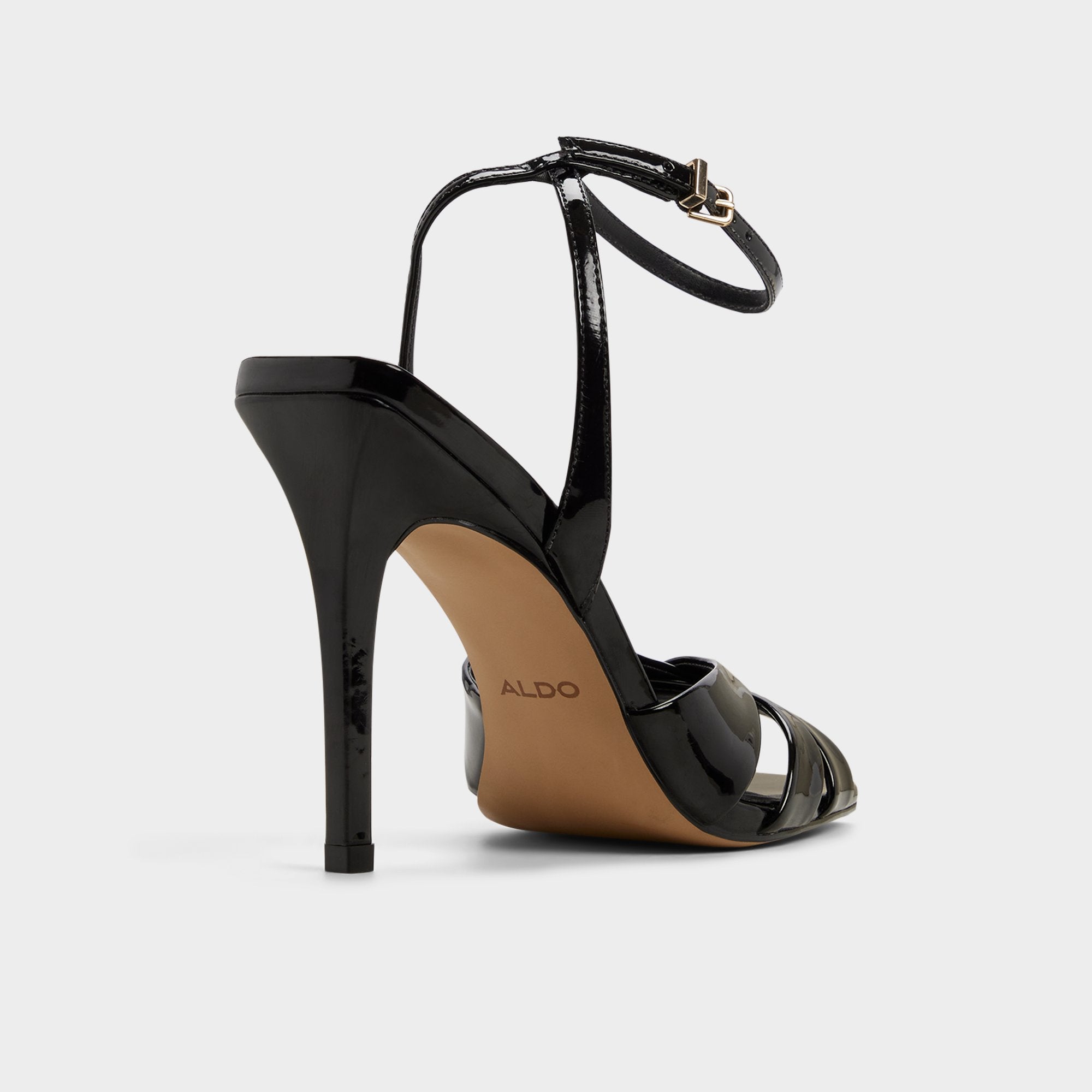 Aldo | Meteora in Black - Strappy heeled sandal, Stiletto heel