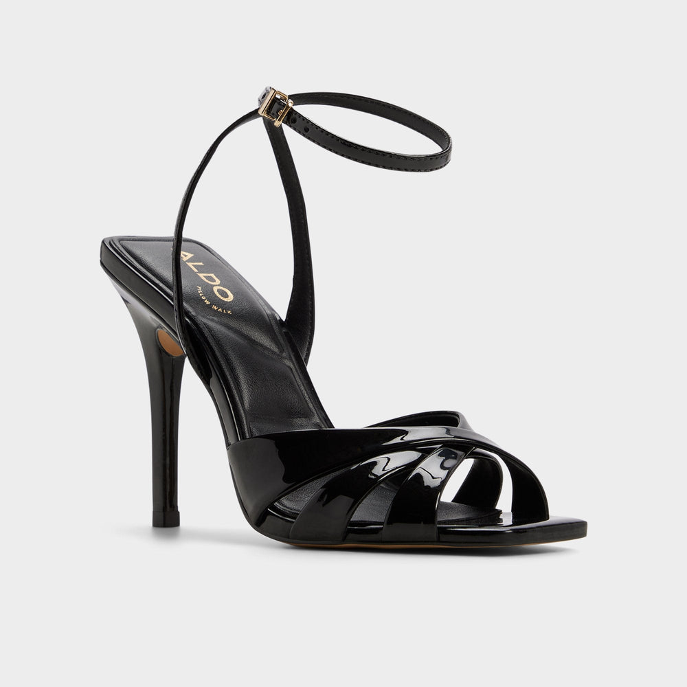 Aldo | Meteora in Black - Strappy heeled sandal, Stiletto heel