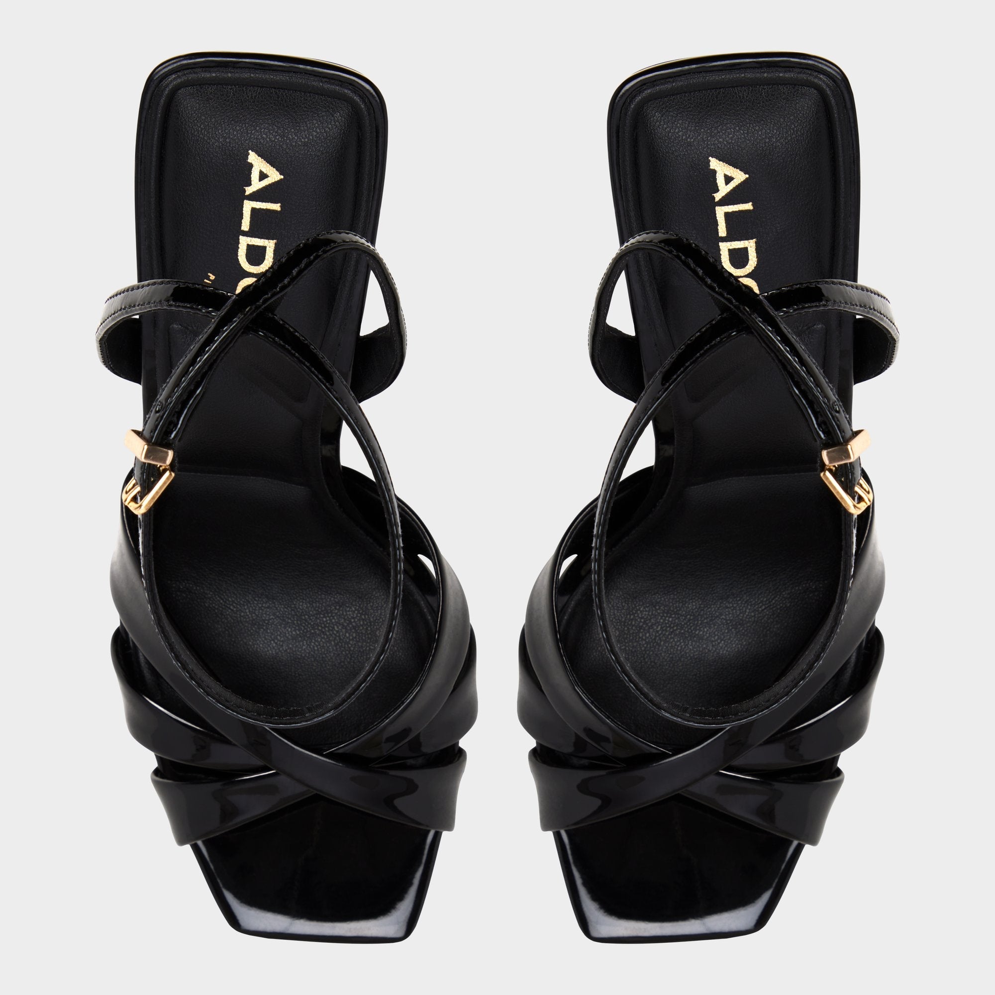 Aldo | Meteora in Black - Strappy heeled sandal, Stiletto heel