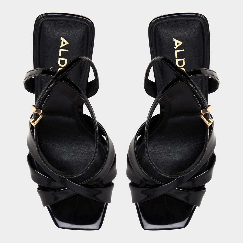 Aldo | Meteora in Black - Strappy heeled sandal, Stiletto heel