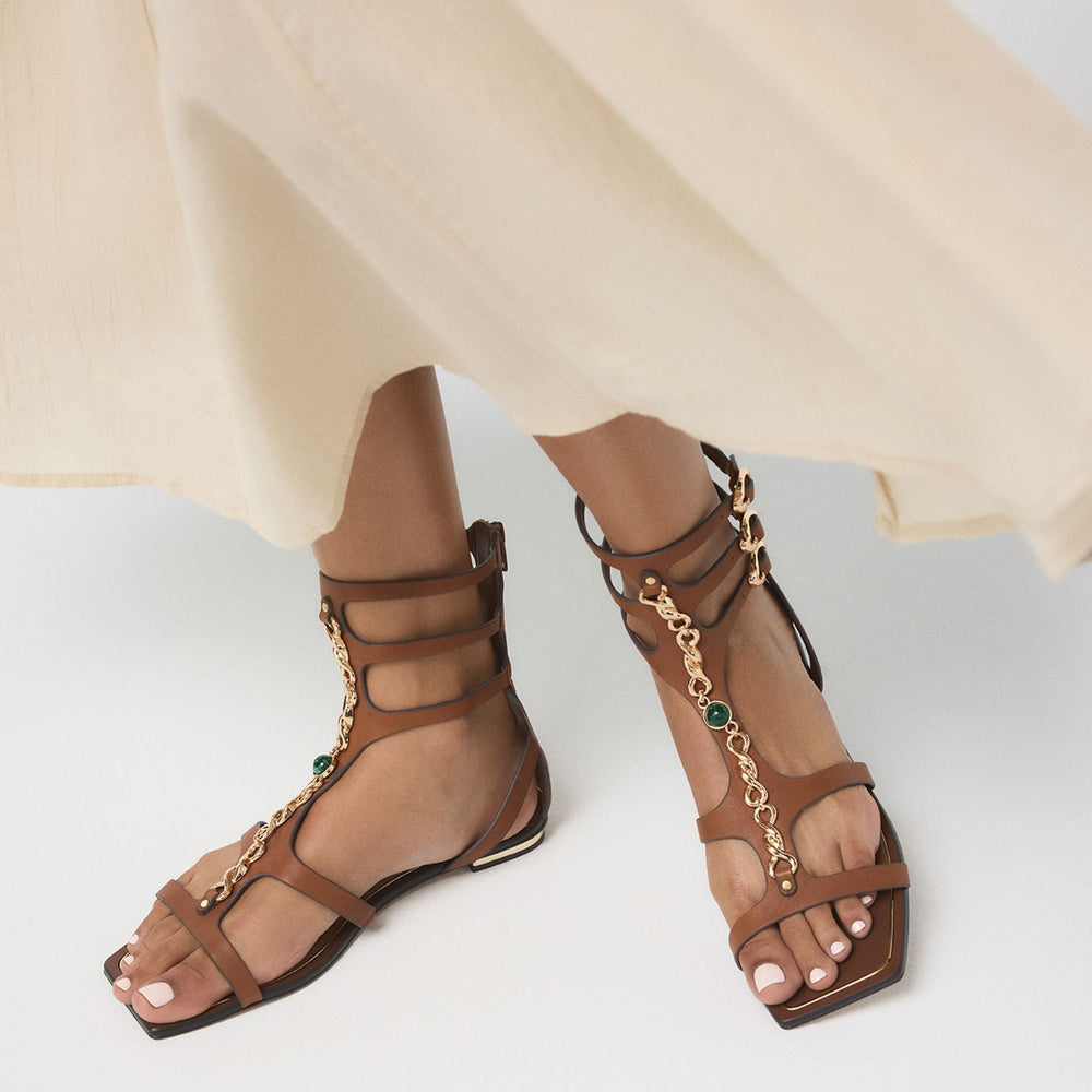 Aldo | Marisea in Medium Brown - Gladiator sandal