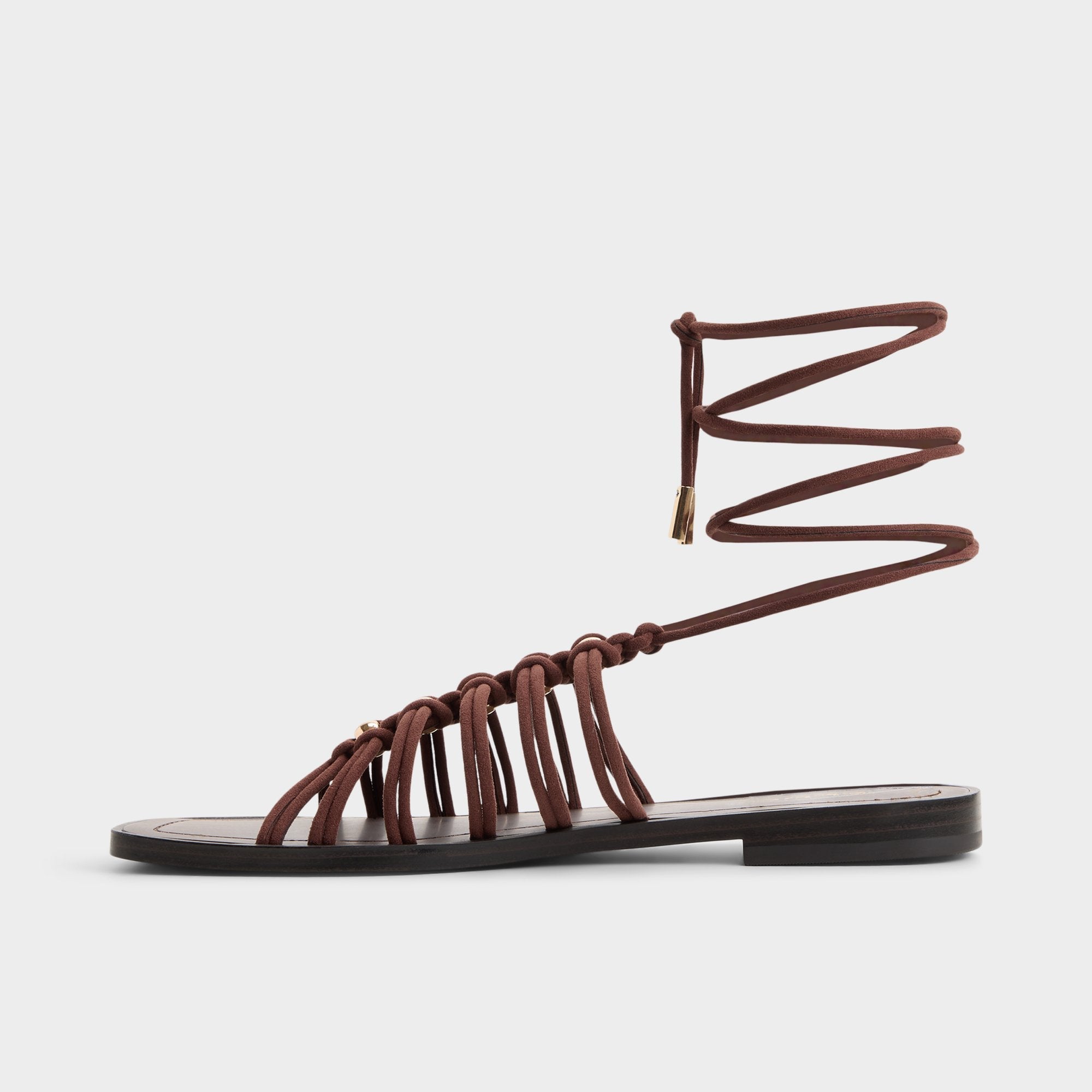 Aldo | Unoma in Dark Brown - Strappy flat sandal