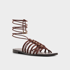 Aldo | Unoma in Dark Brown - Strappy flat sandal