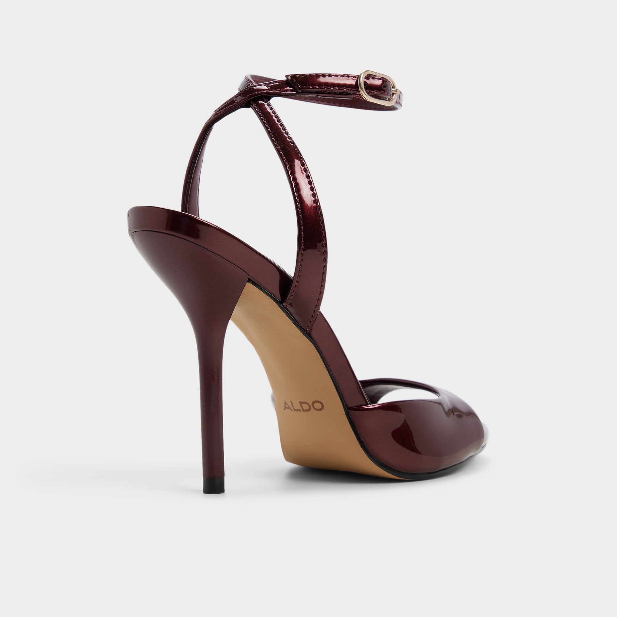 Aldo | Forevermore in Medium Red - Strappy heeled sandal, Stiletto heel