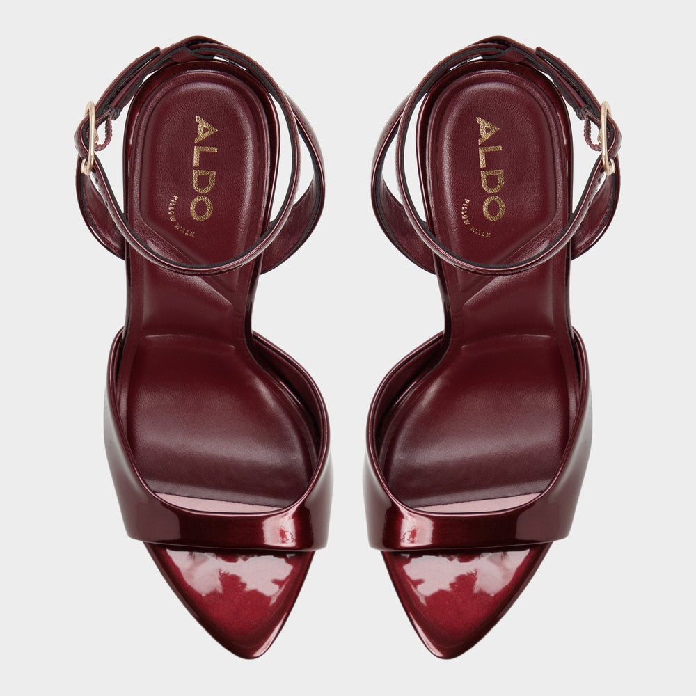 Aldo | Forevermore in Medium Red - Strappy heeled sandal, Stiletto heel