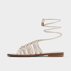 Aldo | Unoma in White Bone - Strappy flat sandal
