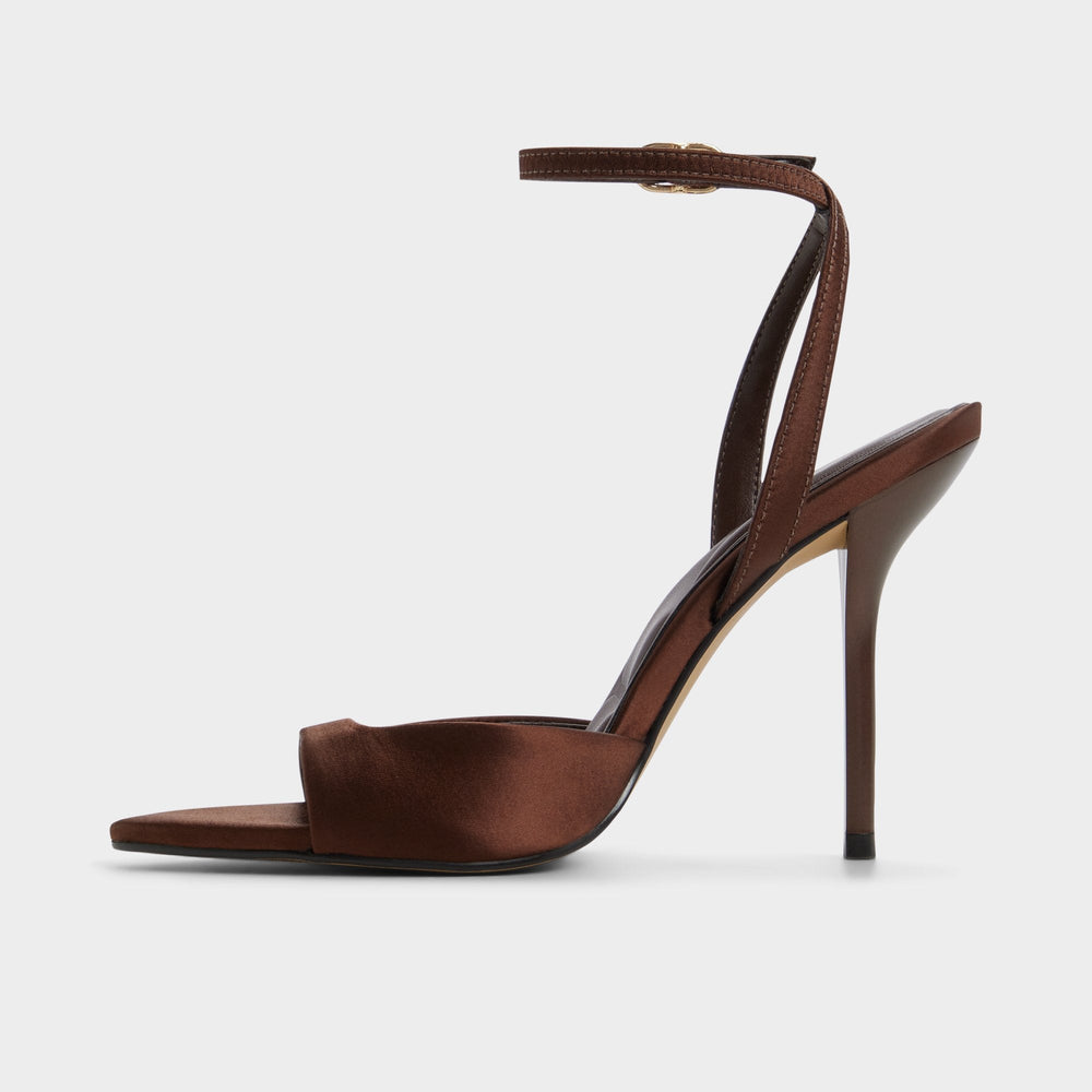 Aldo | Forevermore in Dark Brown 14154135 - Strappy heeled sandal, Stiletto heel