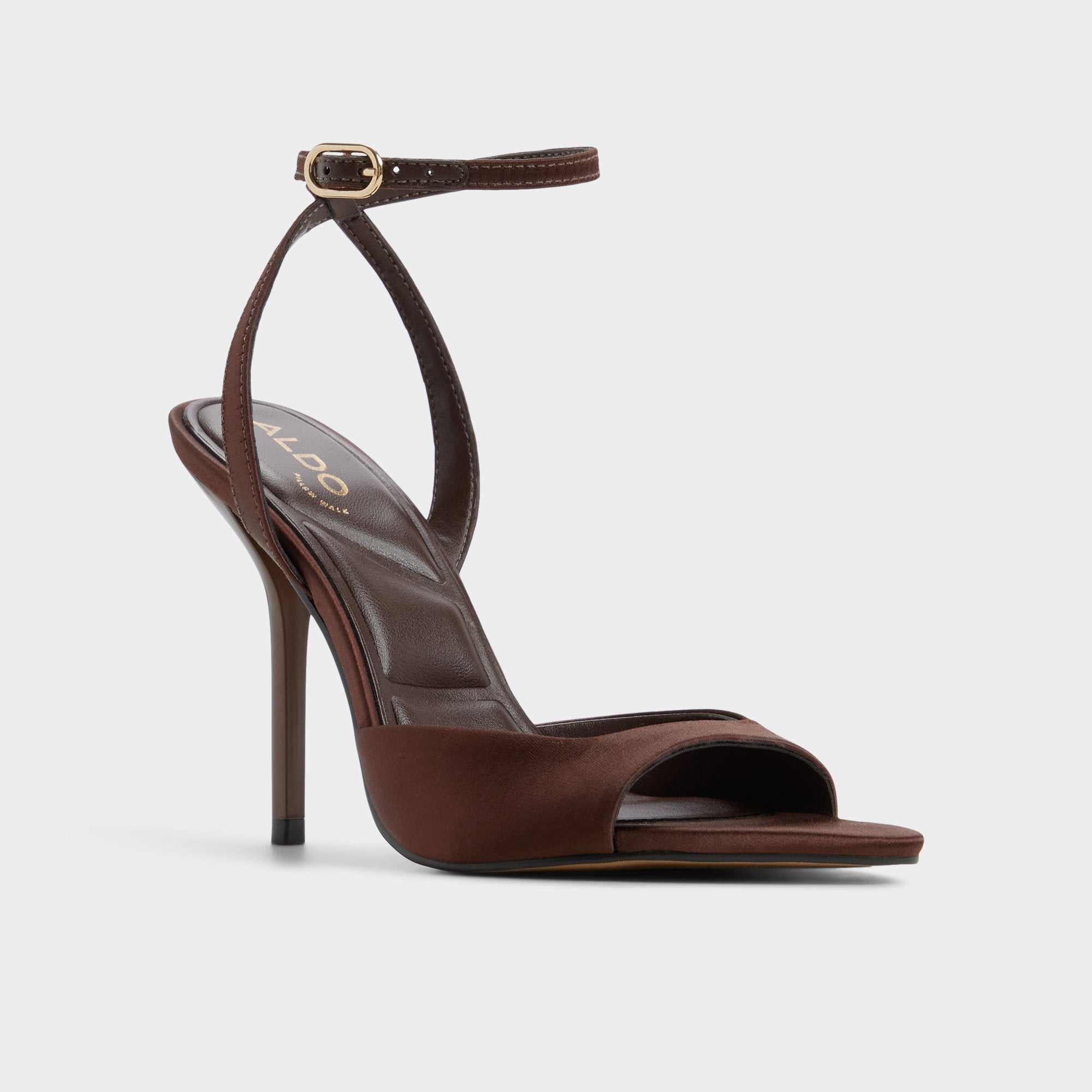 Aldo | Forevermore in Dark Brown 14154135 - Strappy heeled sandal, Stiletto heel