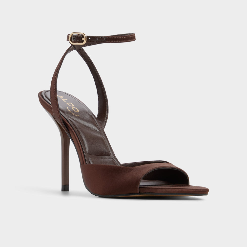 Aldo | Forevermore in Dark Brown 14154135 - Strappy heeled sandal, Stiletto heel