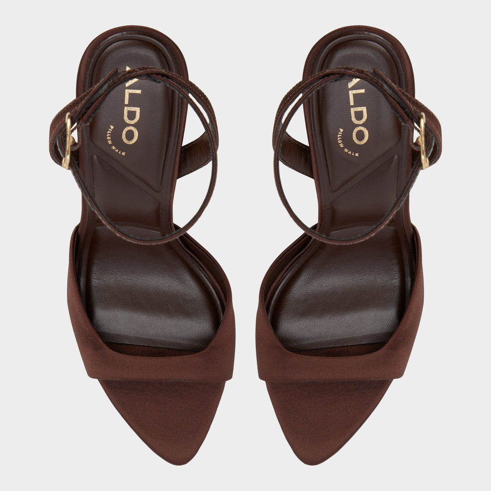 Aldo | Forevermore in Dark Brown 14154135 - Strappy heeled sandal, Stiletto heel
