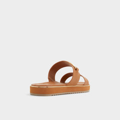 Aldo | Lagoon Other Brown Women's Flats - Strappy flat sandal, Footbed sandal
