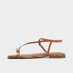 Aldo | Jomalina Medium Brown Women's Flats - Strappy flat sandal