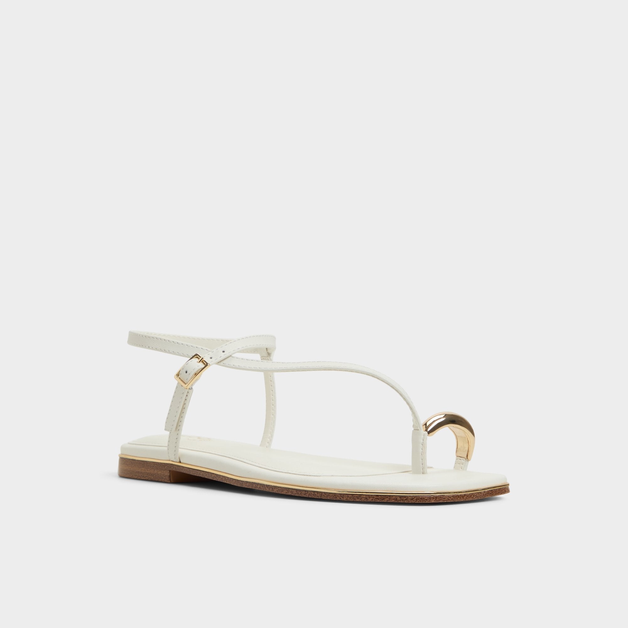 Aldo | Jomalina White Women's Flats - Strappy flat sandal