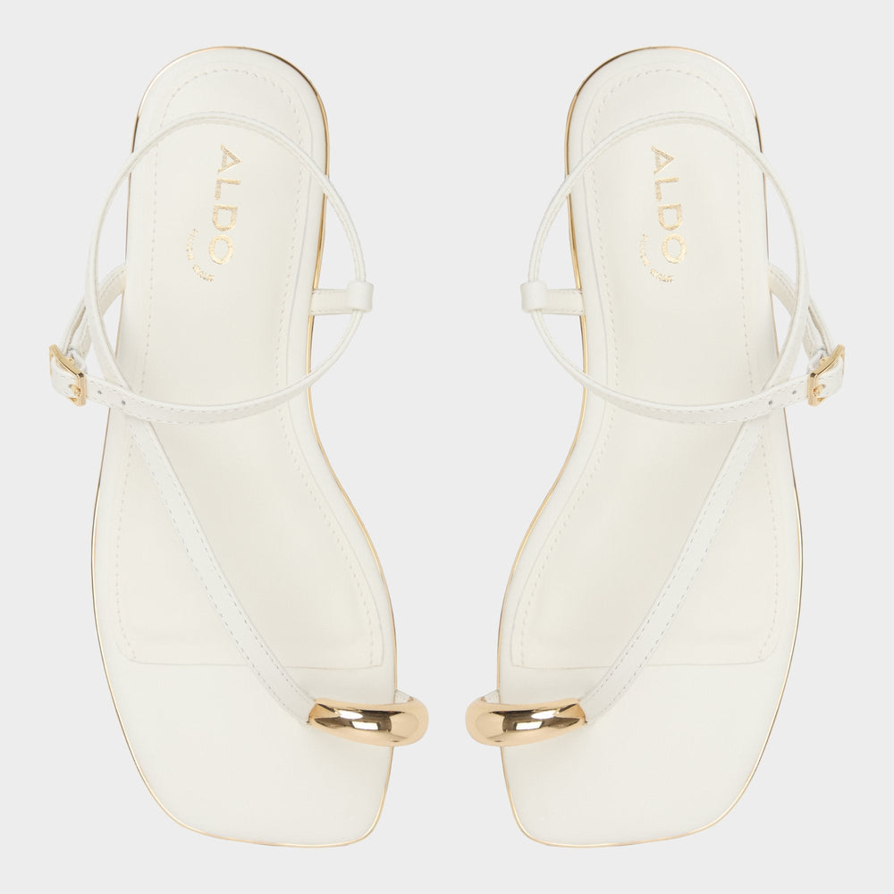 Aldo | Jomalina White Women's Flats - Strappy flat sandal