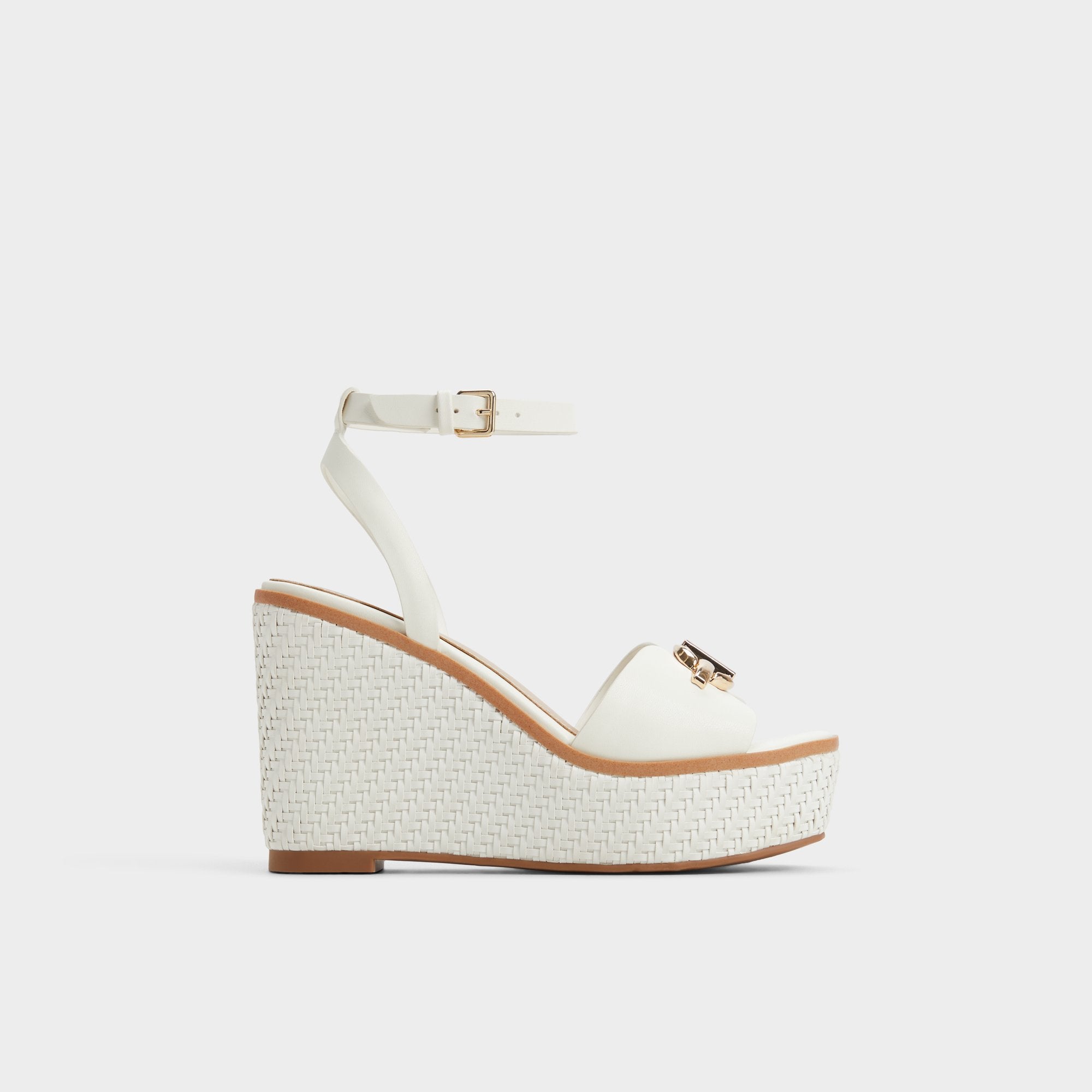 Aldo | Ybylin White Women's Wedges - Wedge sandal, Wedge heel