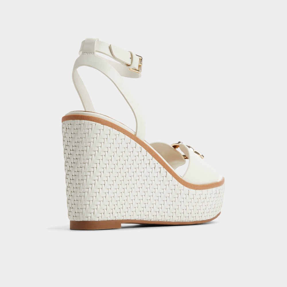 Aldo | Ybylin White Women's Wedges - Wedge sandal, Wedge heel