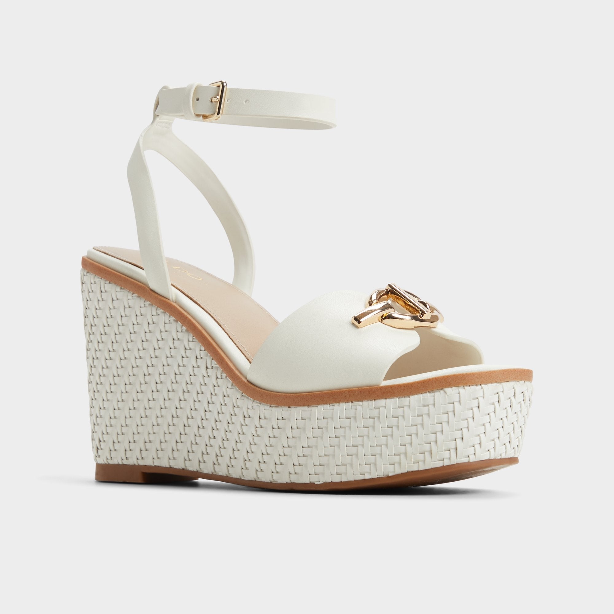 Aldo | Ybylin White Women's Wedges - Wedge sandal, Wedge heel