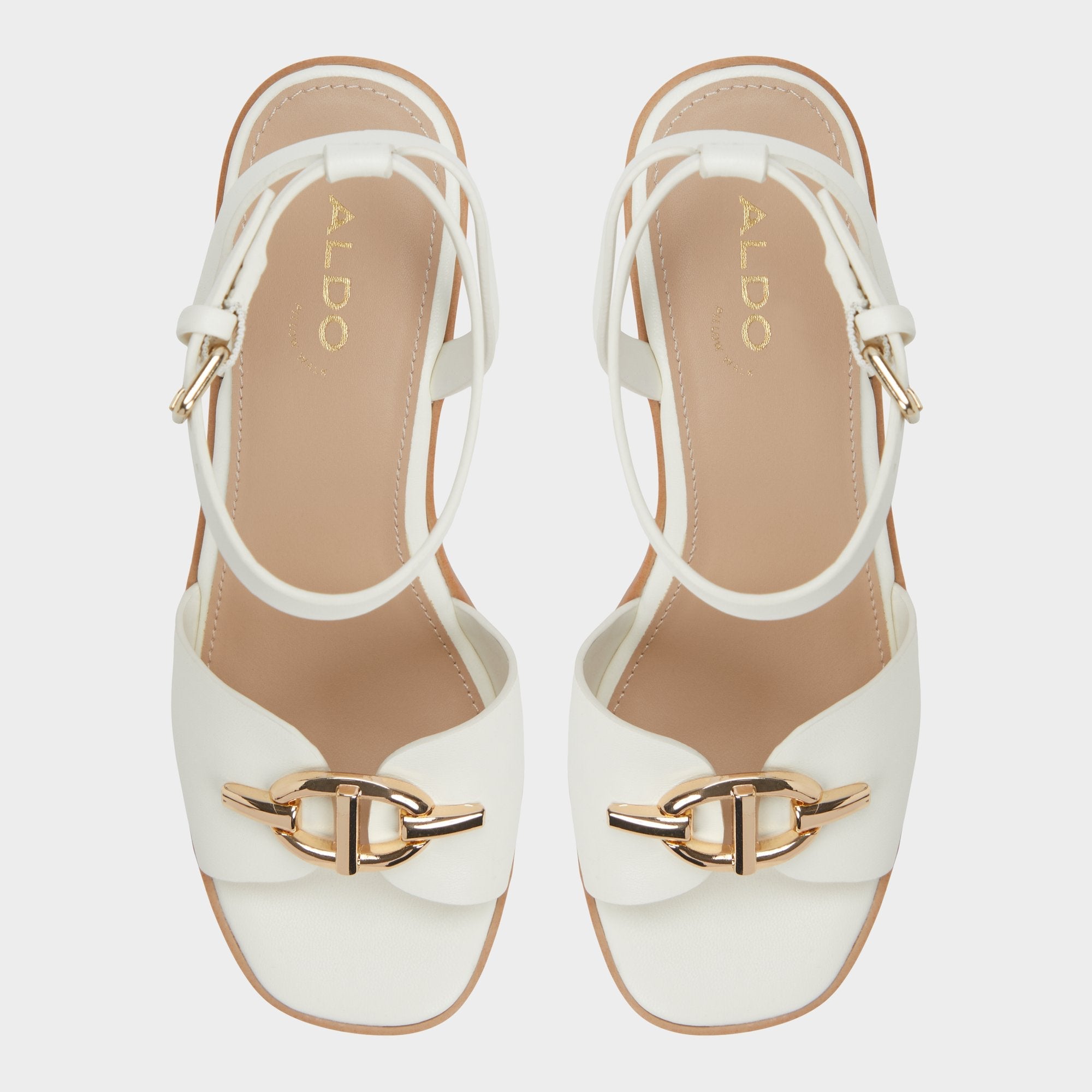 Aldo | Ybylin White Women's Wedges - Wedge sandal, Wedge heel