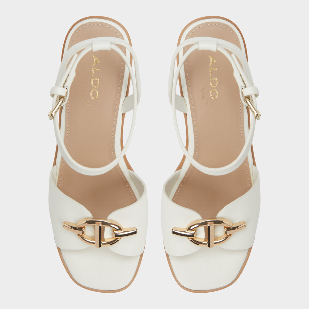 Aldo | Ybylin White Women's Wedges - Wedge sandal, Wedge heel