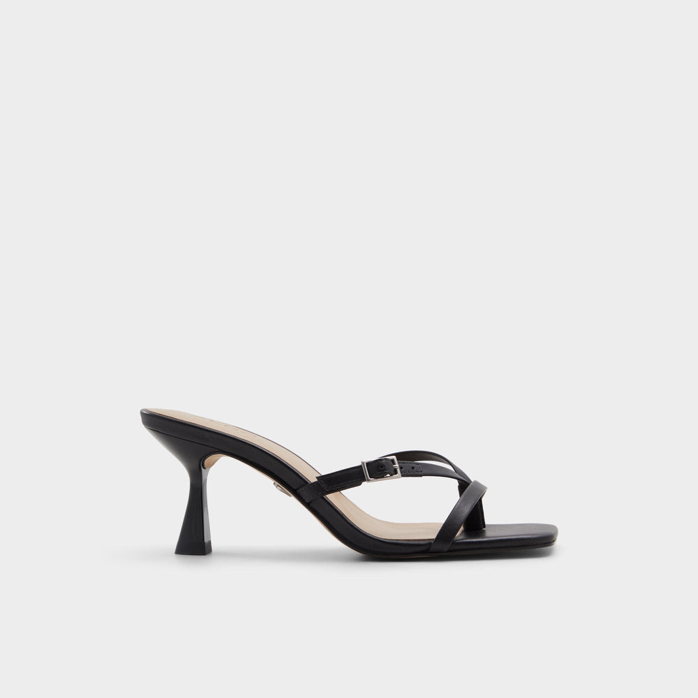 Aldo | Gannever Black Women's Thong Sandals - Heeled flip flop, Stiletto heel