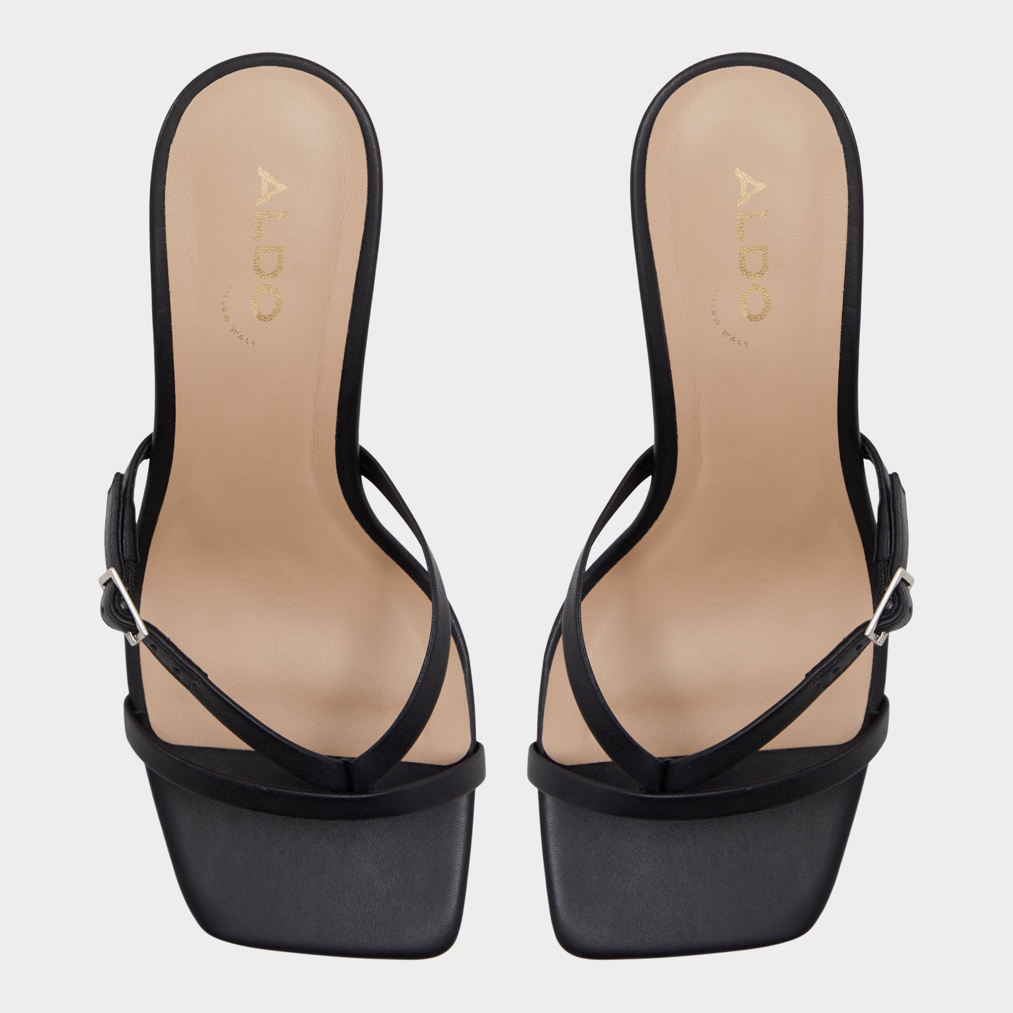 Aldo | Gannever Black Women's Thong Sandals - Heeled flip flop, Stiletto heel