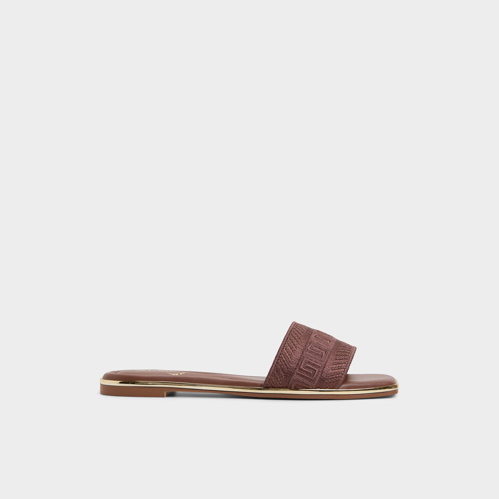 Aldo | Oceania Medium Brown Women's Flats - Slide sandal