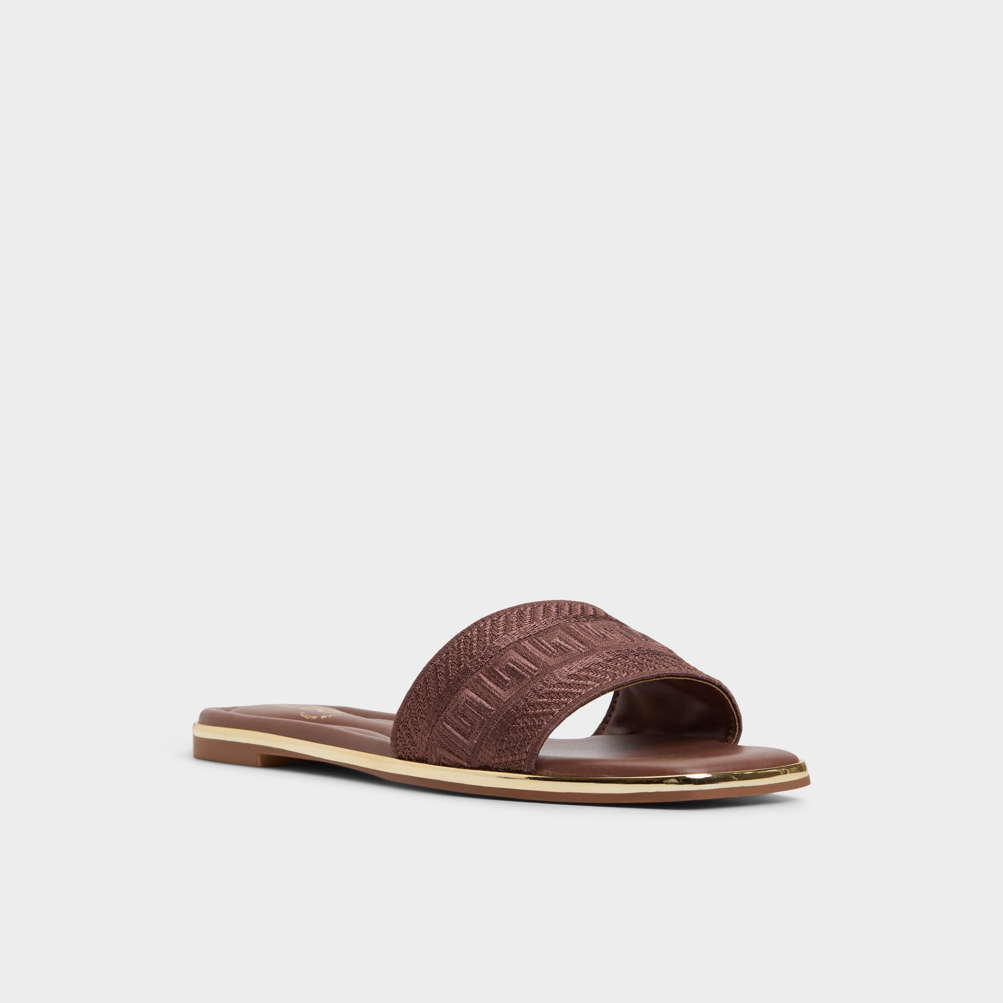 Aldo | Oceania Medium Brown Women's Flats - Slide sandal