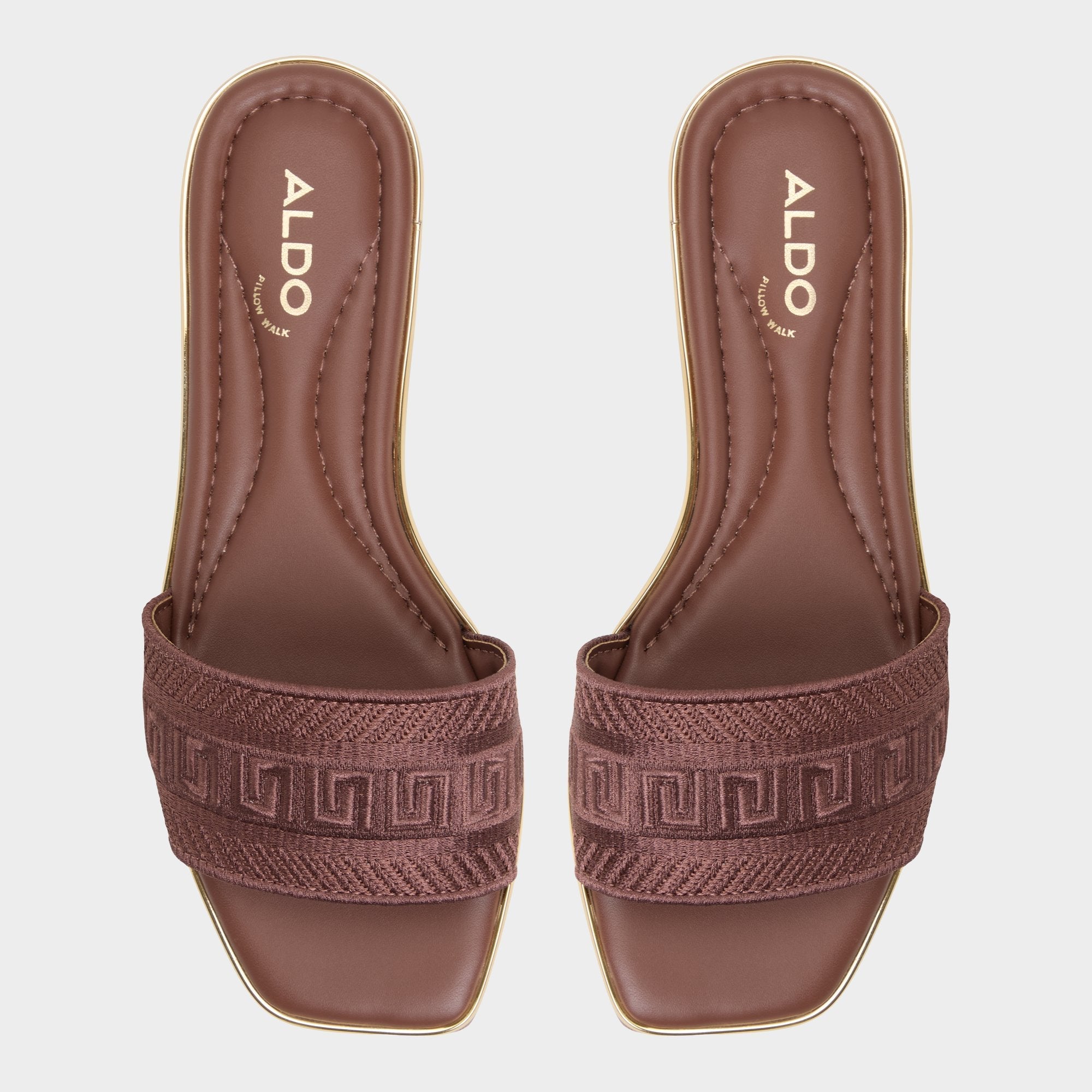Aldo | Oceania Medium Brown Women's Flats - Slide sandal