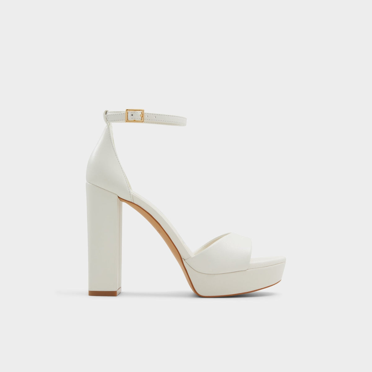 Aldo | Enaegyn2.0 White/Bone Women's Platform Shoes - Strappy heeled sandal, Block heel