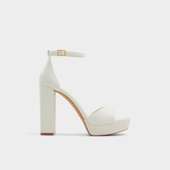 Aldo | Enaegyn2.0 White/Bone Women's Platform Shoes - Strappy heeled sandal, Block heel