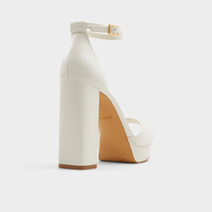 Aldo | Enaegyn2.0 White/Bone Women's Platform Shoes - Strappy heeled sandal, Block heel