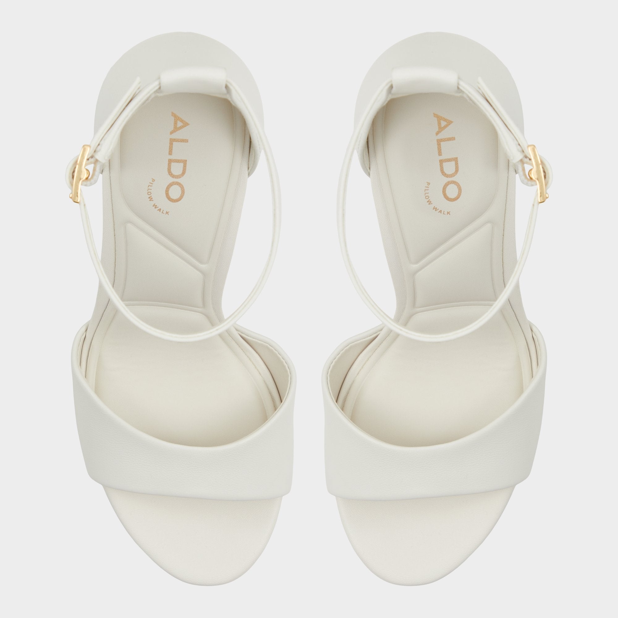 Aldo | Enaegyn2.0 White/Bone Women's Platform Shoes - Strappy heeled sandal, Block heel