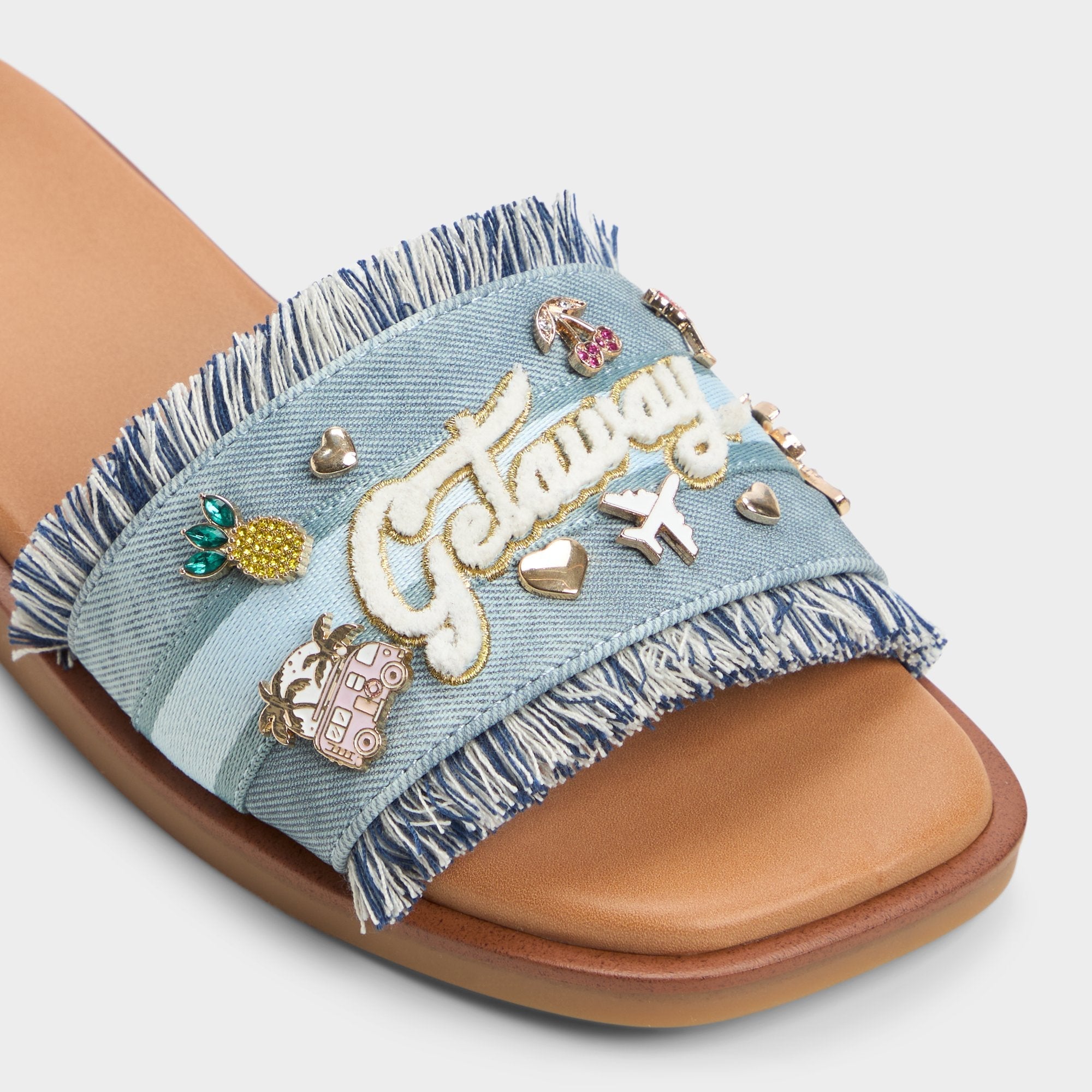Aldo | Beachside Denim Women's Flats - Slide sandal