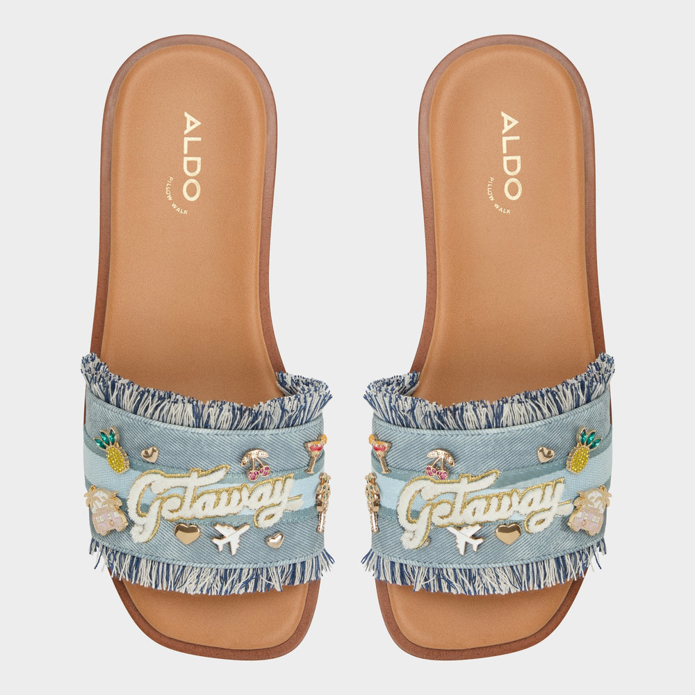 Aldo | Beachside Denim Women's Flats - Slide sandal