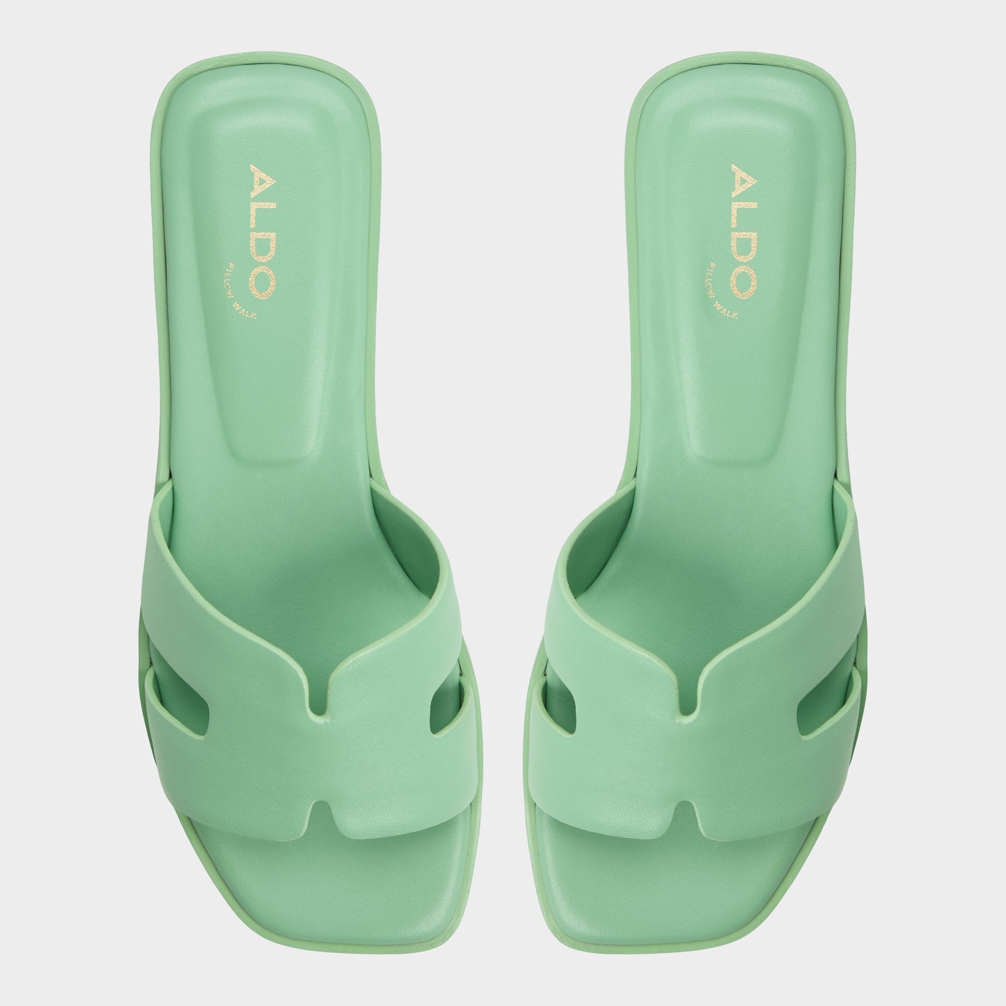 Aldo | Itsandal Medium Green Women's Flats - Slide sandal
