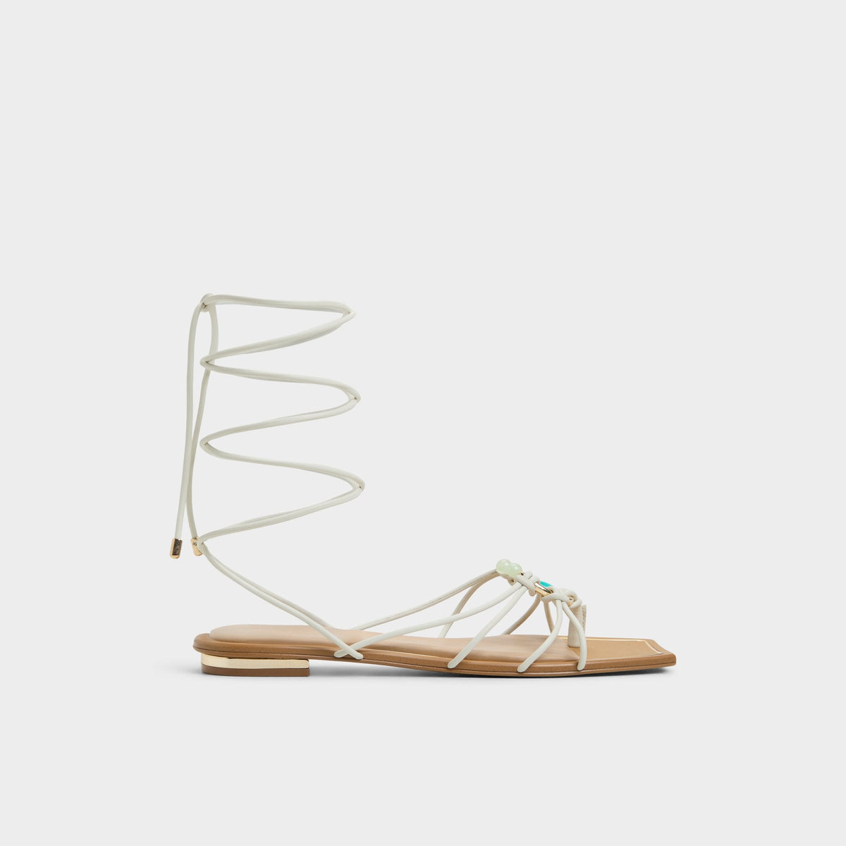 Aldo | Nirena White/Bone Women's Flats - Strappy flat sandal