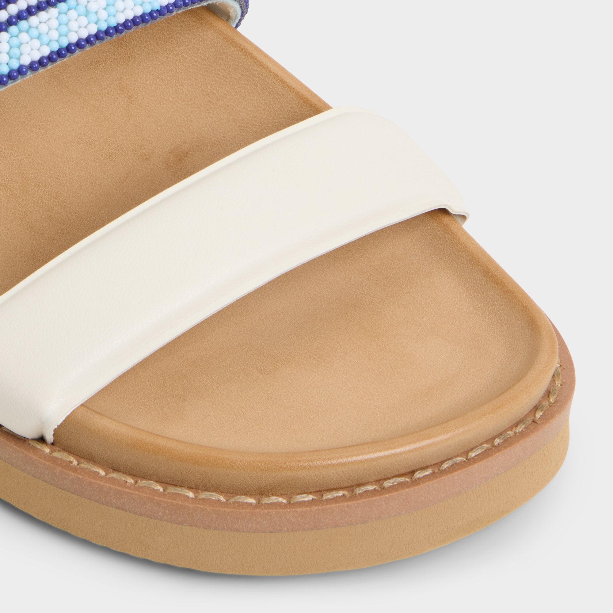 Aldo | Beachvacay White/Blue Women's Footbed sandals - Slide sandal, Footbed sandal