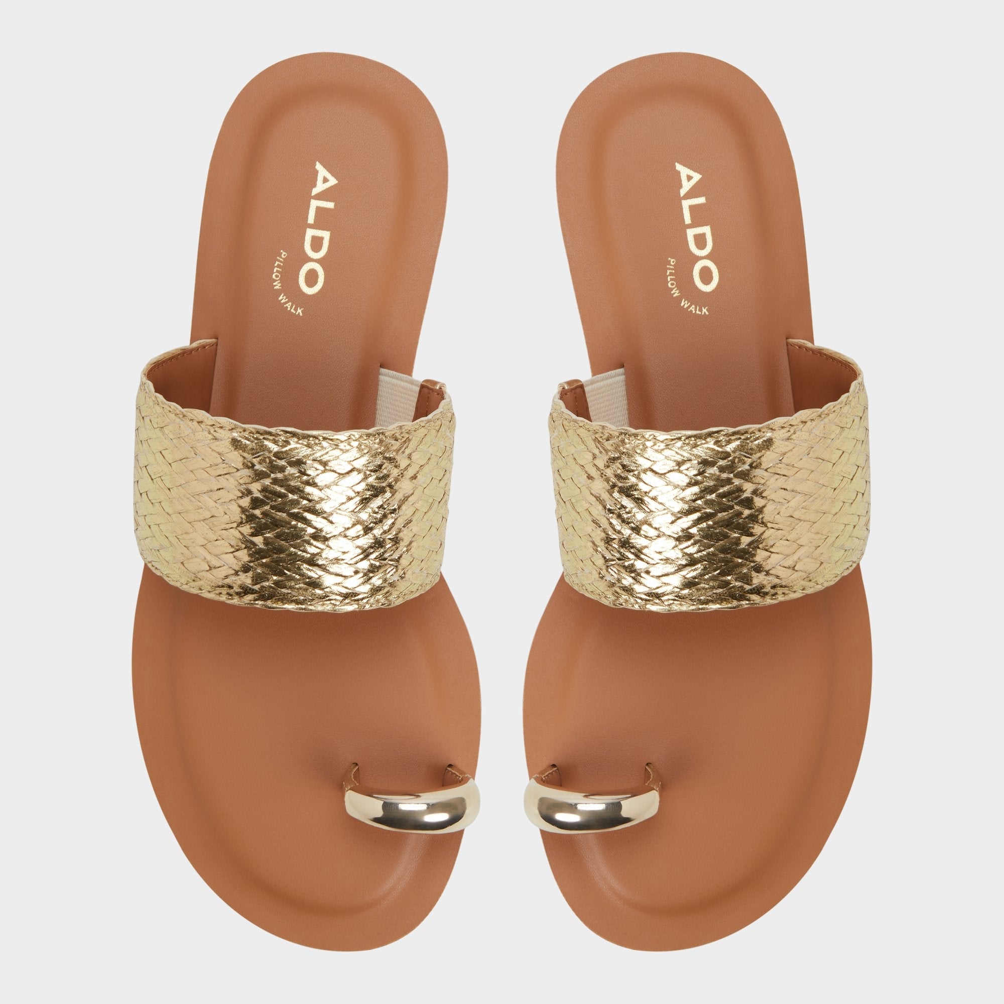 Aldo | Beachwalk Gold Women's Iridescent metallics - Slide sandal