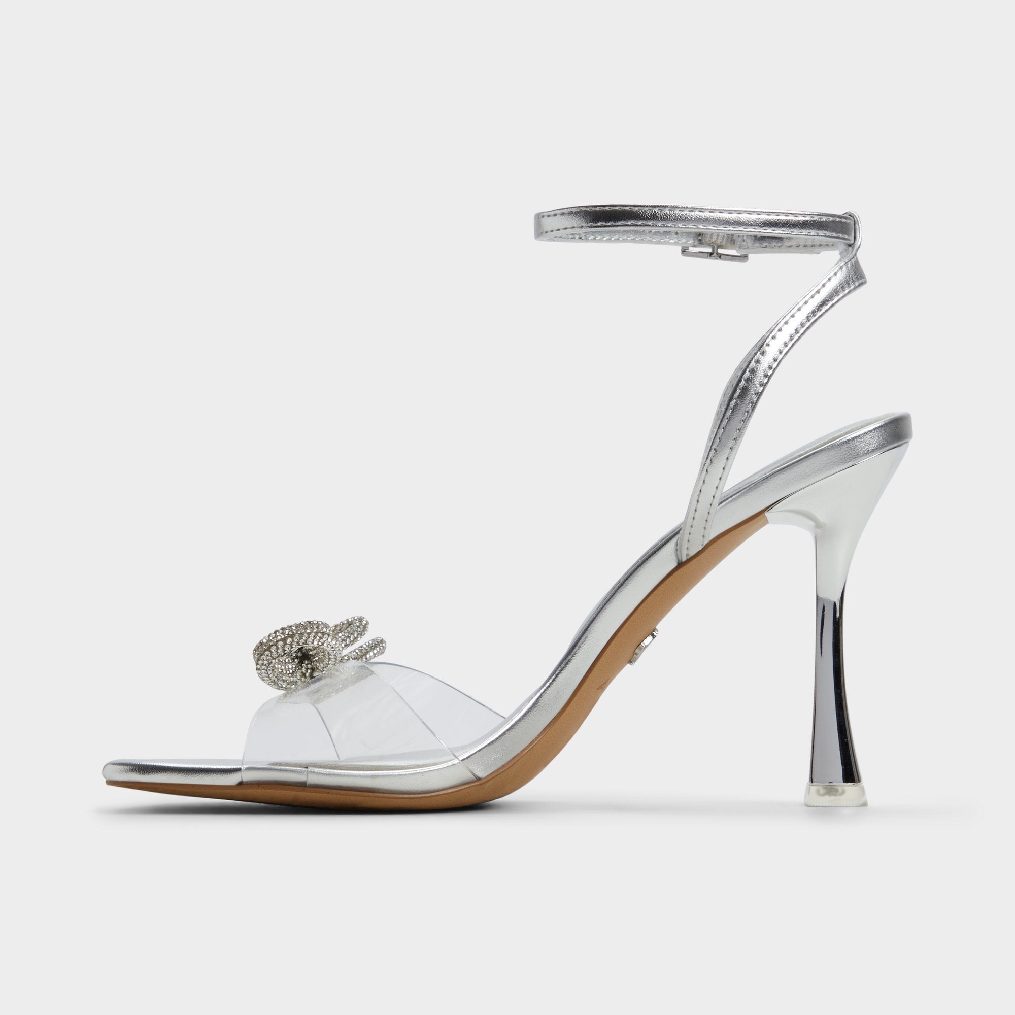 Aldo | Ozley Silver Women's Strappy Heels - Strappy heeled sandal